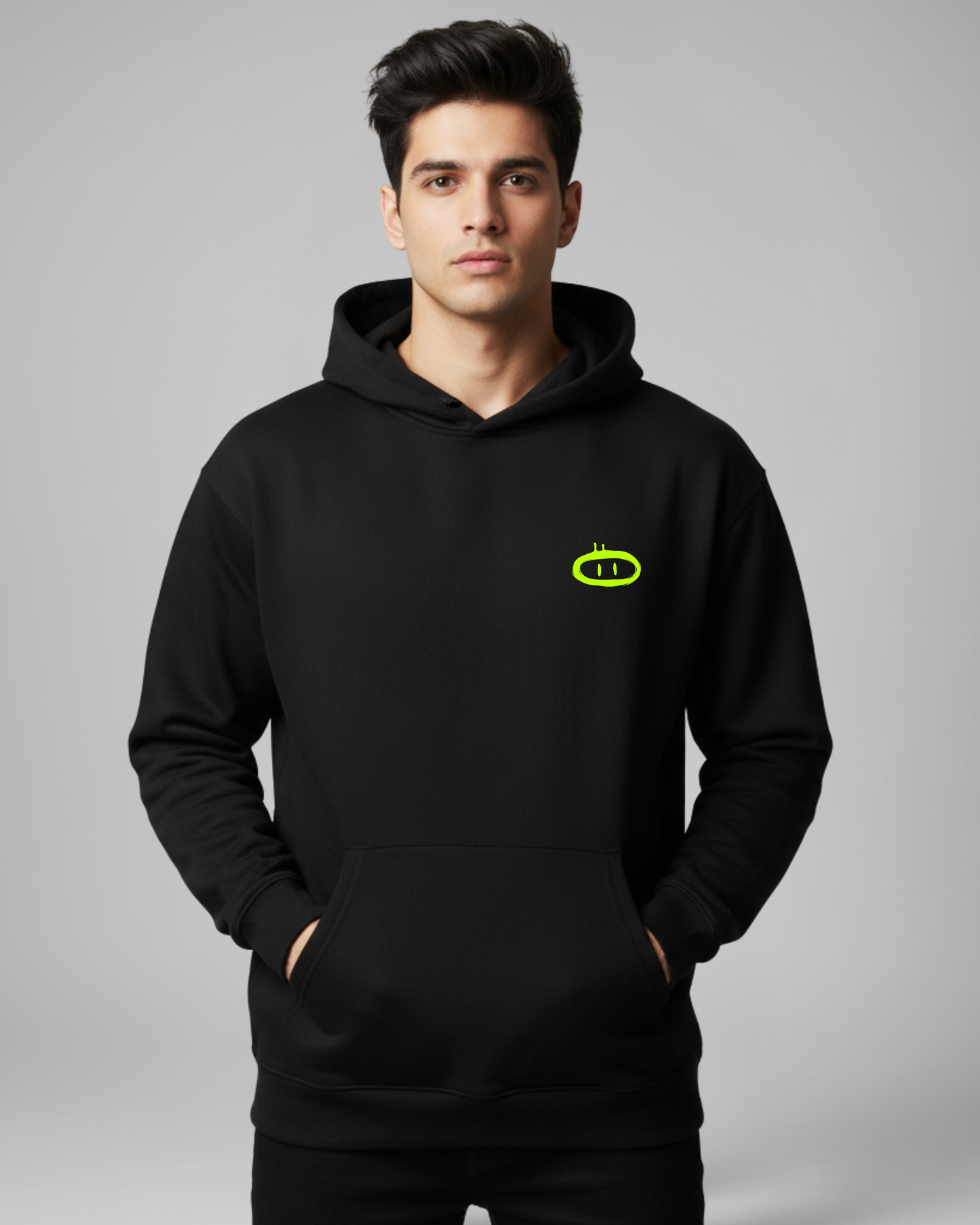 Black Neon Hoodie - "Crazy Me" Bold Graphic Streetwear