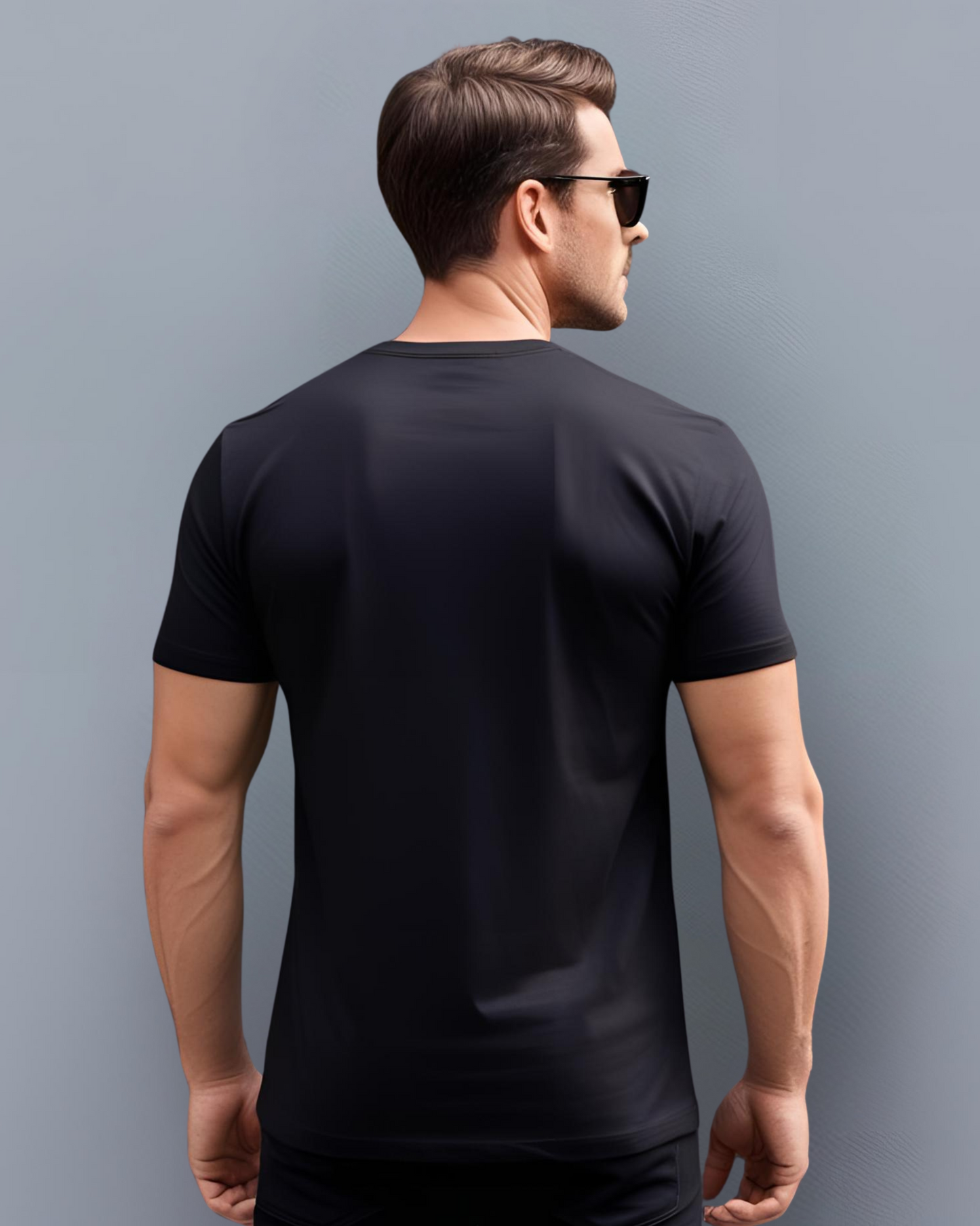 Men's Black Attitude Printed Tshirt