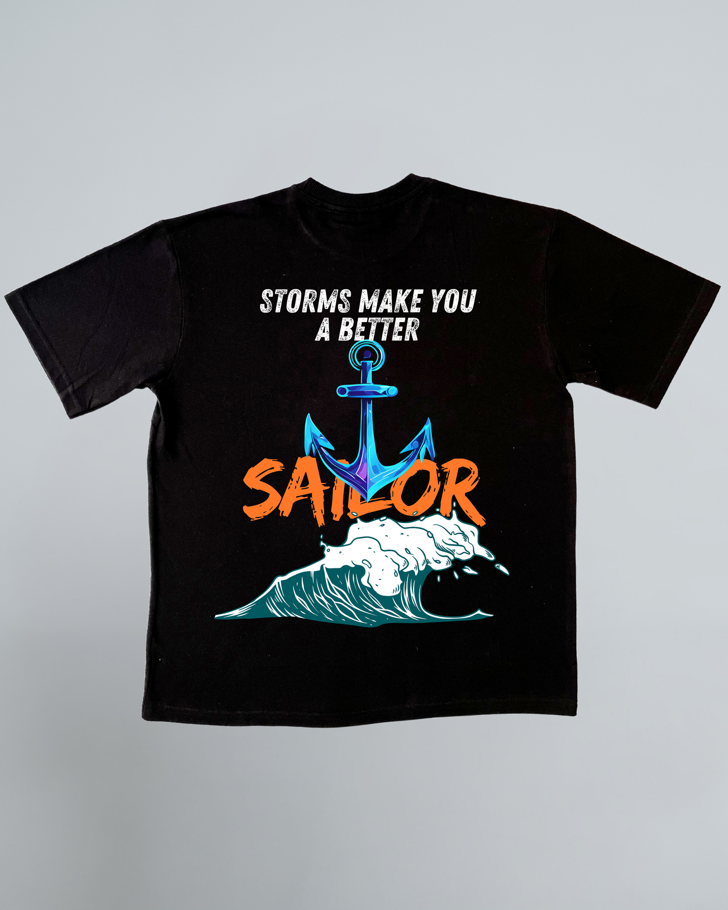 Men’s "Sailor" Motivational Oversized T-Shirt – Brave the Storm
