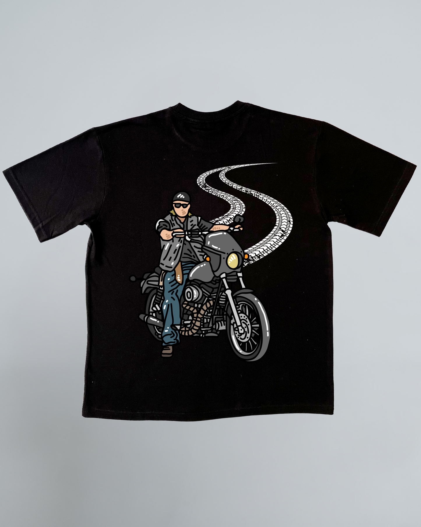 Men’s "Urban Rider" Bike Graphic Oversized T-Shirt – Streetwear for the Bold