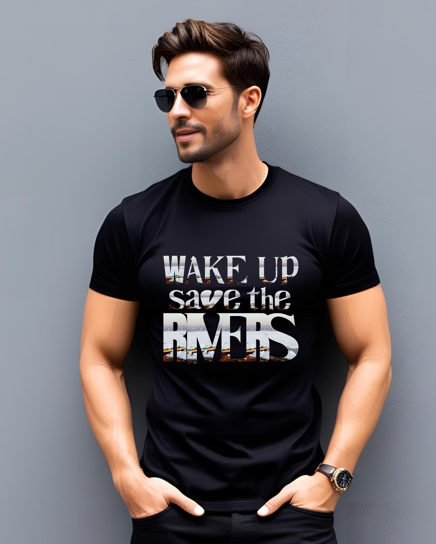 Men’s "Save the River" Eco T-Shirt – Wear the Change, Protect the Flow