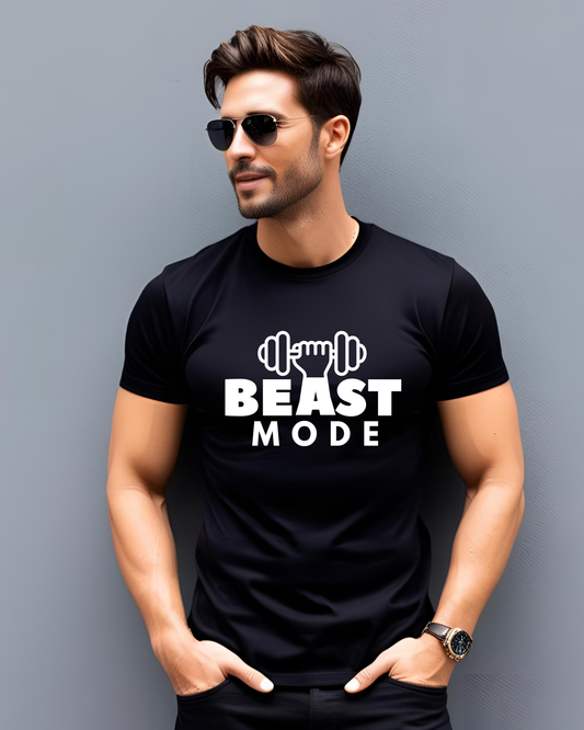 Men’s "Beast Mode" Gym T-Shirt – Lift Heavy, Live Strong