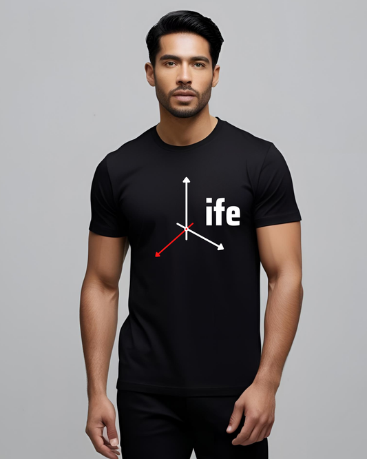 Men's "Life" Graphic T-Shirt – Bold, Minimalist Streetwear