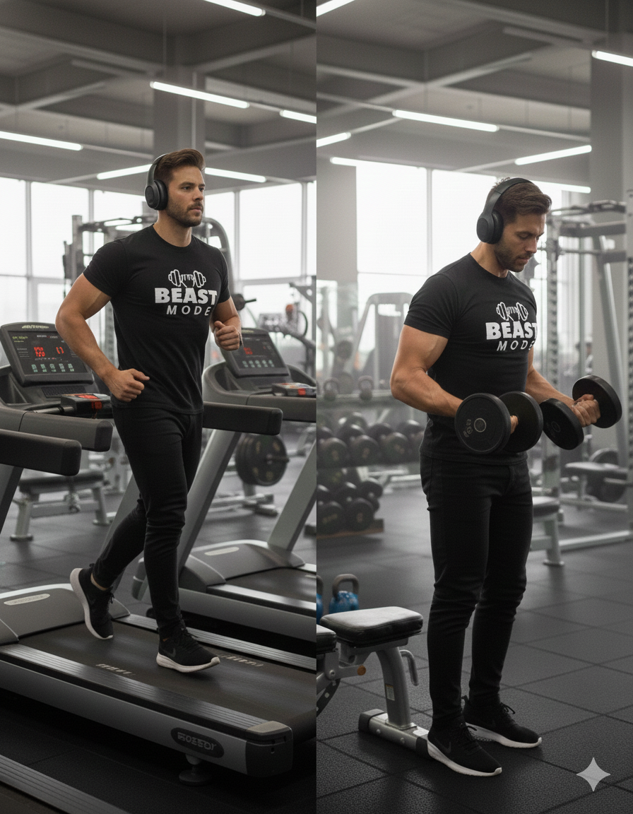 Men’s "Beast Mode" Gym T-Shirt – Lift Heavy, Live Strong