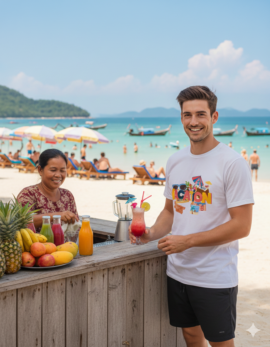 Men's Vacay Mode – Chill & Escape T-Shirt