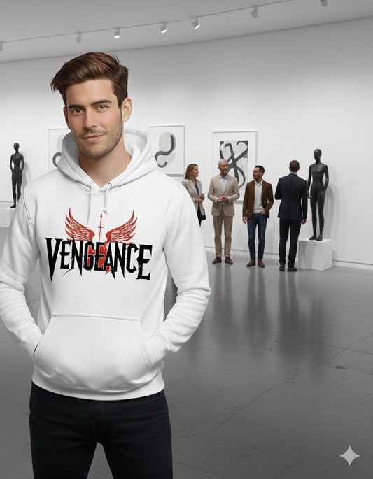 Vengeance White primium winter Hoodie