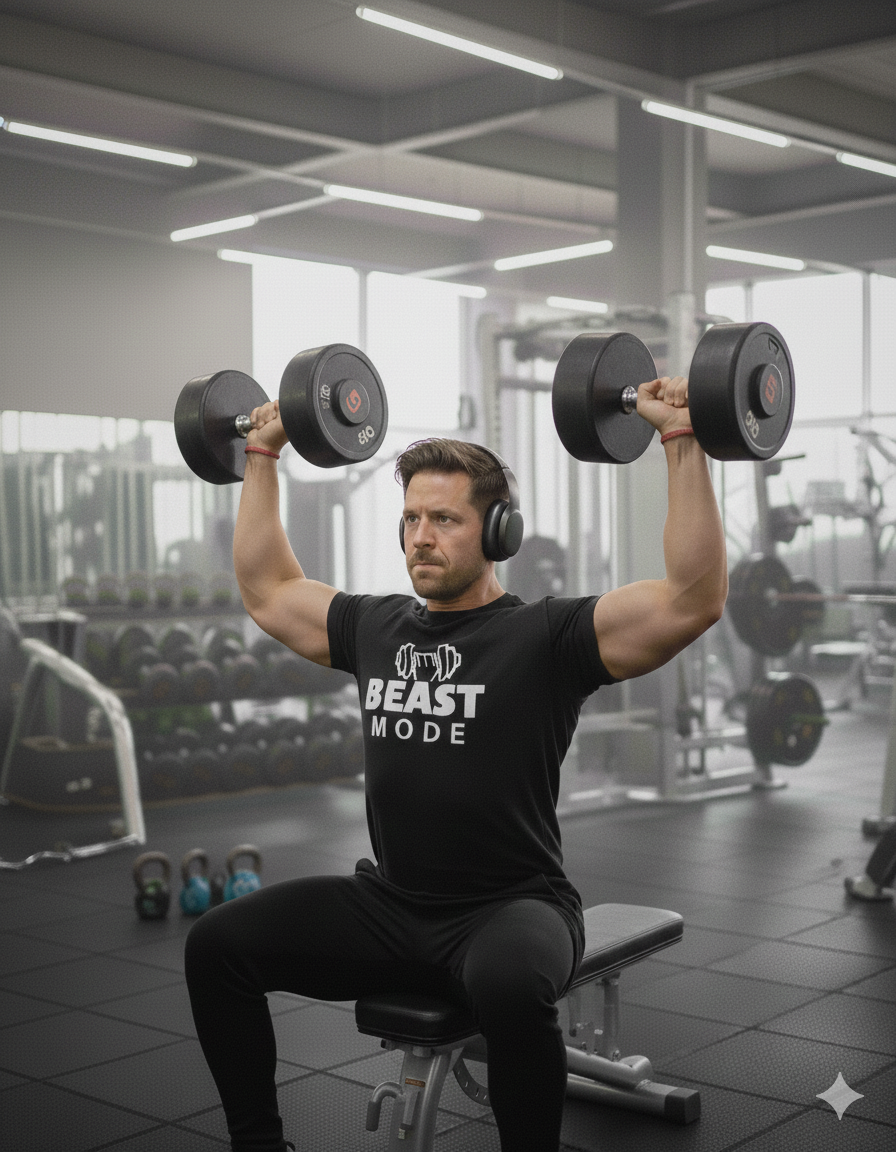 Men’s "Beast Mode" Gym T-Shirt – Lift Heavy, Live Strong